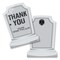 Big Dot of Happiness Graveyard Tombstones - Shaped Thank You Cards - Halloween Party Thank You Note Cards with Envelopes - Set of 12